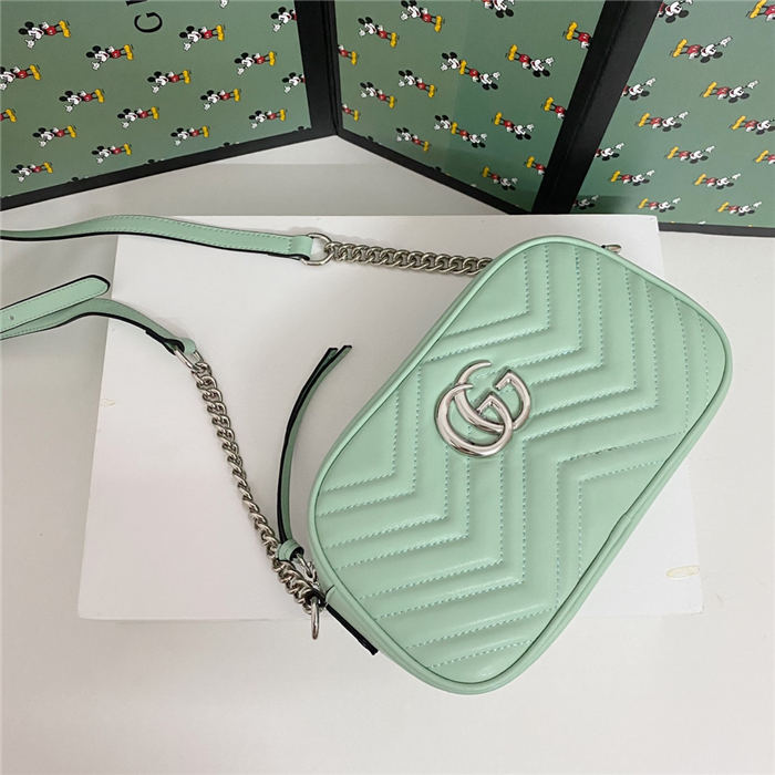 GG Marmont Small Shoulder Bag 447632 Lt-Green Mid