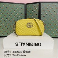 GG Marmont Small Shoulder Bag 447632 Yellow Mid