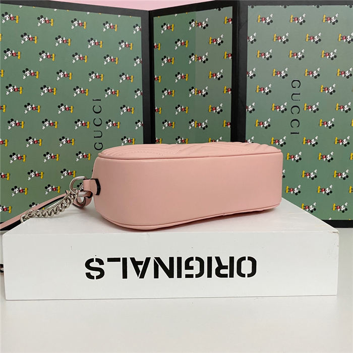 GG Marmont Small Shoulder Bag 447632 Pink Mid