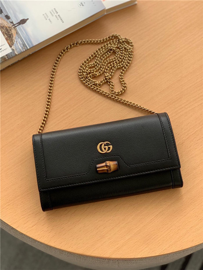 Gucci Diana Wallet on Chain 658243 Black High