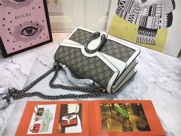 Dionysus GG top handle bag 621512 White Mid