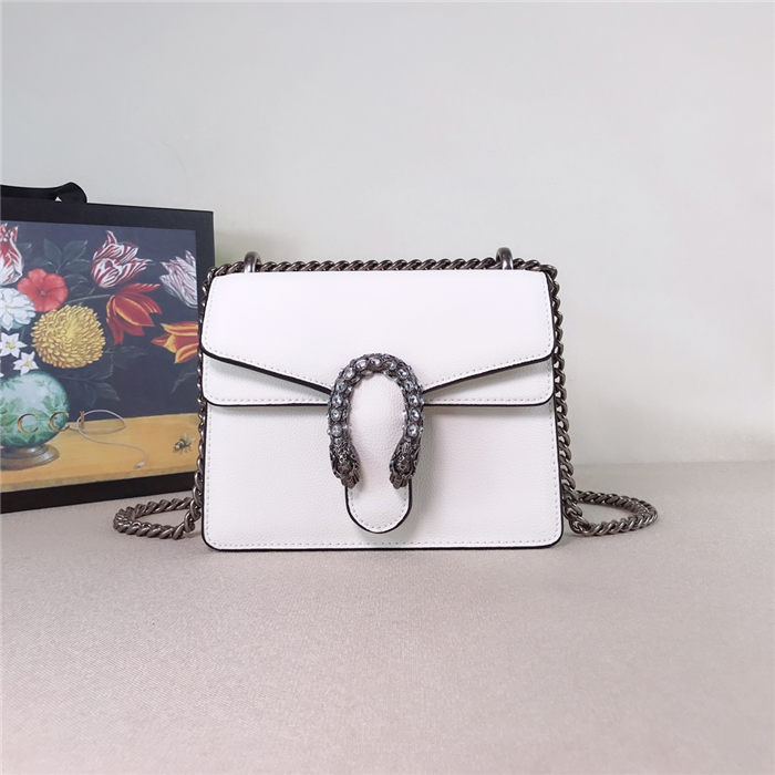 Dionysus mini shoulder bag calfskin White Mid