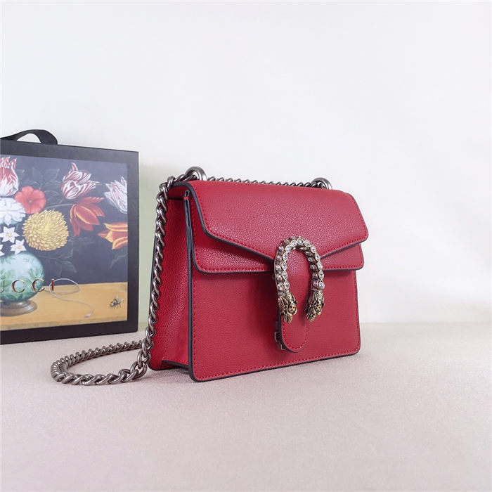 Dionysus mini shoulder bag calfskin Red Mid