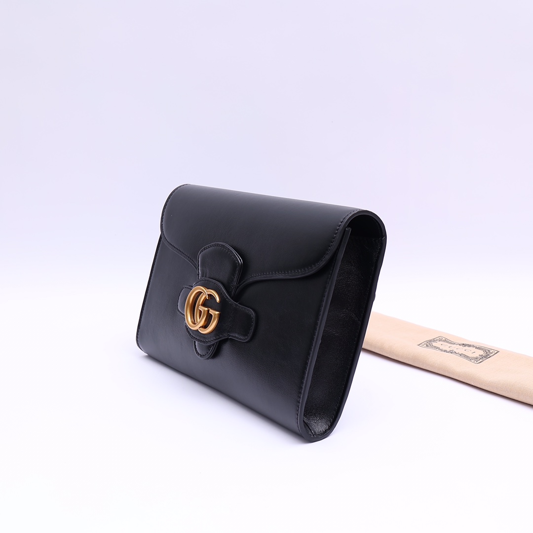 Gucci Clutch with Double G Black 648935 High