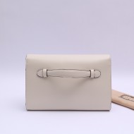 Gucci Clutch with Double G White 648935 High