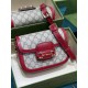 Gucci Horsebit 1955 mini bag 658574 GG Supreme canvas Red  High