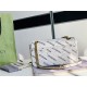 Gucci The Hacker Project small GG Marmont bag Balenciaga print White leather High