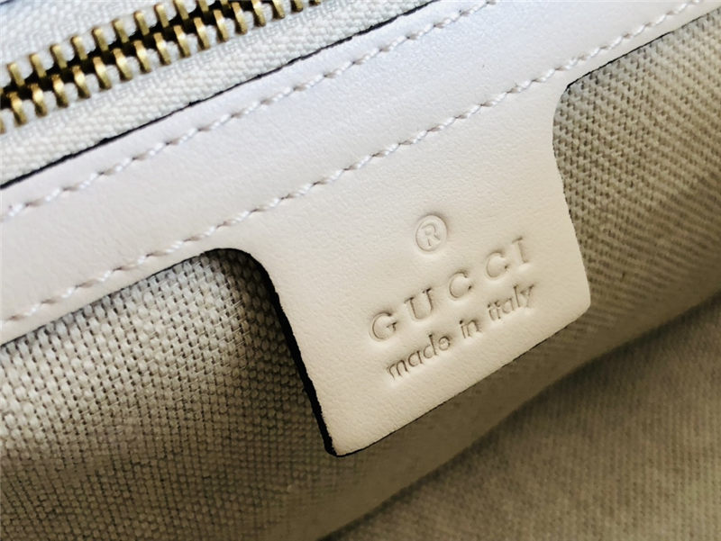 Gucci The Hacker Project small GG Marmont bag Balenciaga print White leather High