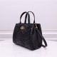 Gucci GG Marmont 2Way Handbag Tote Black Leather High