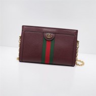 Gucci Ophidia GG small shoulder bag Burgundy leather High