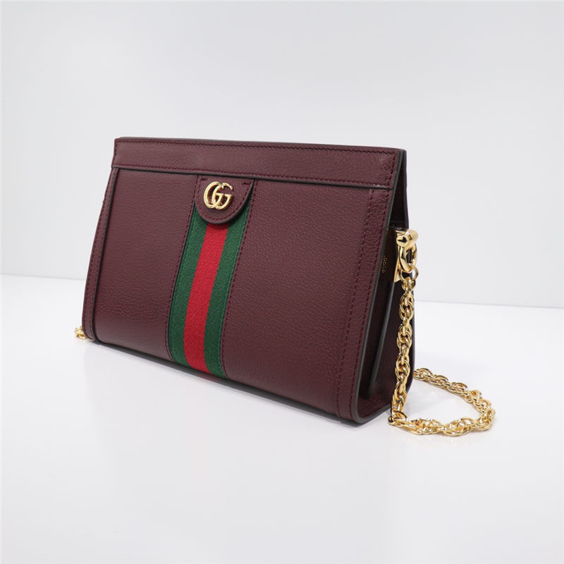 Gucci Ophidia GG small shoulder bag Burgundy leather High