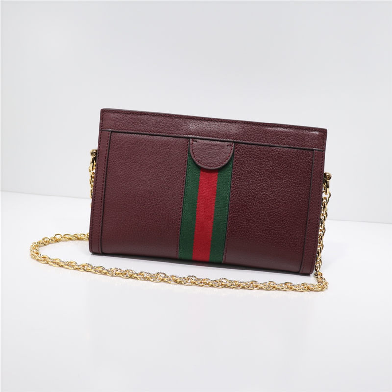 Gucci Ophidia GG small shoulder bag Burgundy leather High