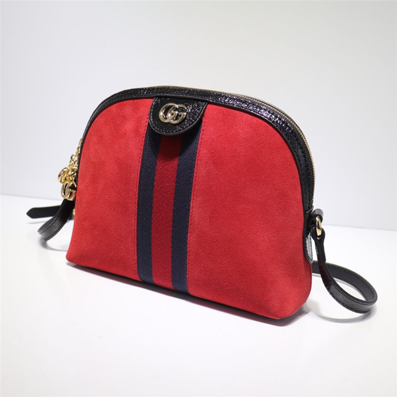 Ophidia small shoulder bag Suede Red high