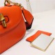 Gucci Bamboo 1947 small top handle bag Orange-Red Leather 675797 High