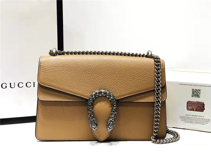 DIONYSUS GG SMALL SHOULDER BAG 400249 Leather high