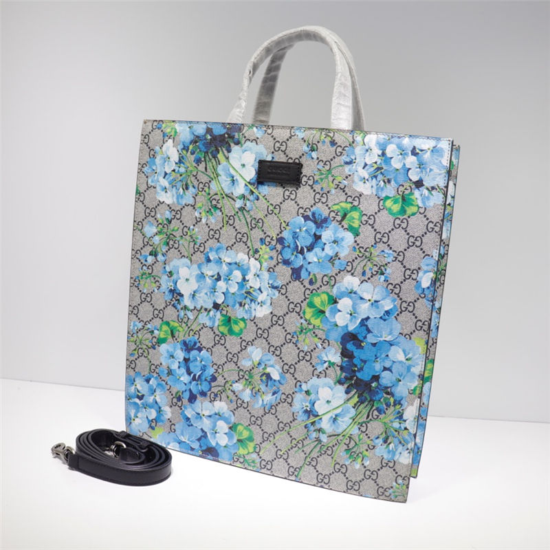 Gucci Tote 450950 Supreme Ice-Blue Flower High