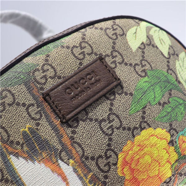 Gucci Backpack 427042 Supreme Flowers & Birds Brown High