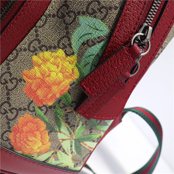 Gucci Backpack 427042 Supreme Flowers & Birds Red High