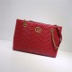 Gucci Marmont Zip Tote 524578 Leather Red High