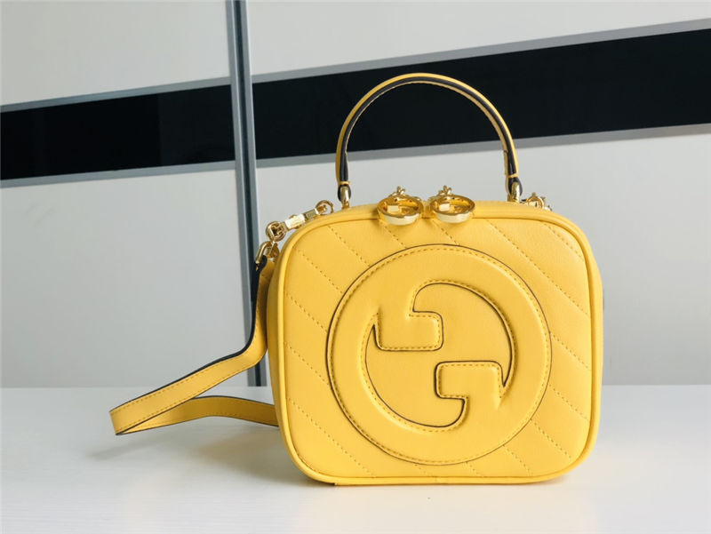 Gucci Blondie Top Handle bag Leather 744434 Yellow High