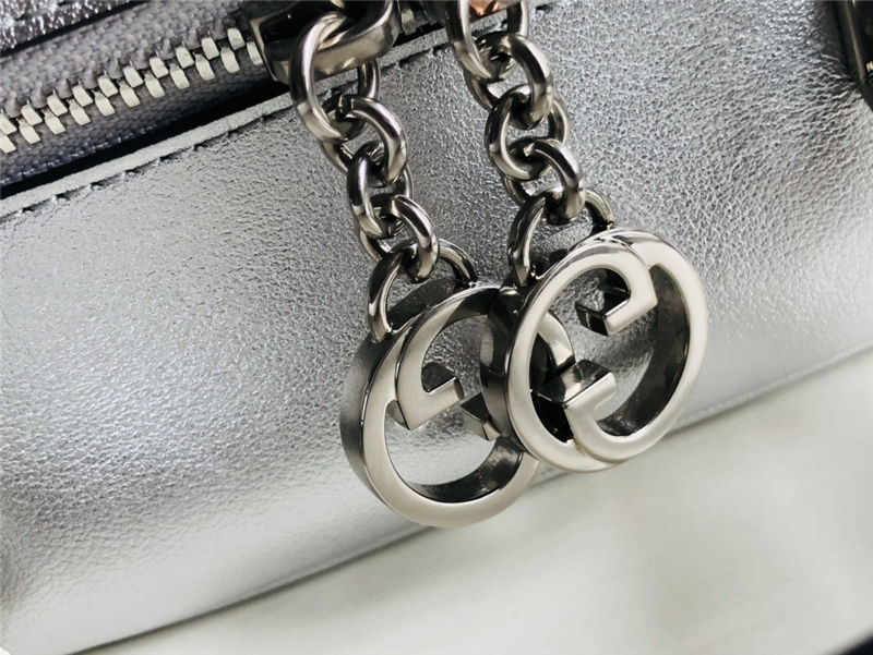 Gucci Blondie Top Handle bag Leather 744434 Silver High