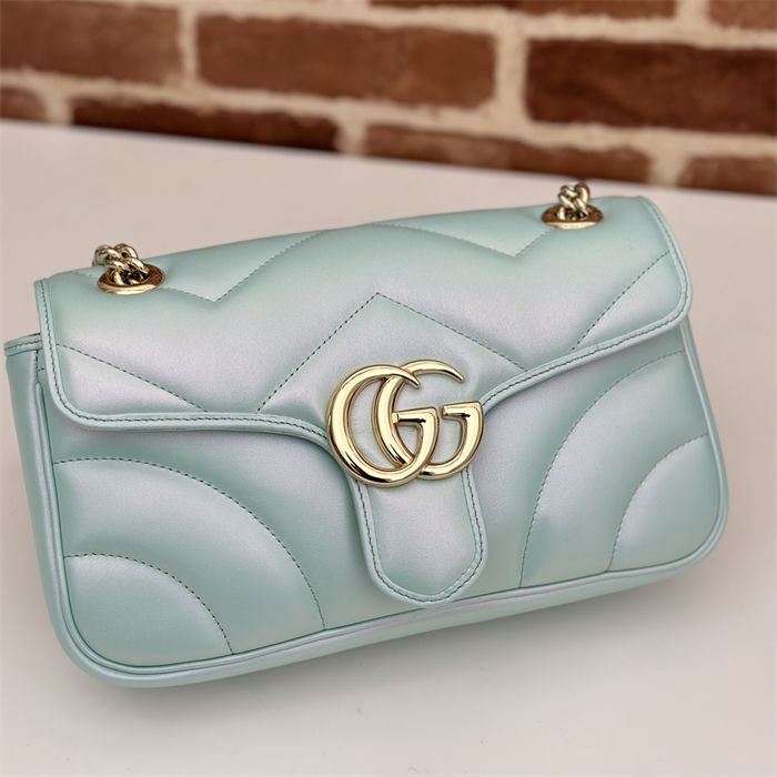 GG Marmont small matelassé shoulder bag-fresh Blue High