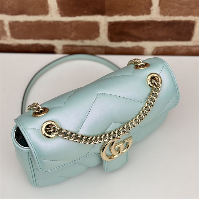 GG Marmont small matelassé shoulder bag-fresh Blue High