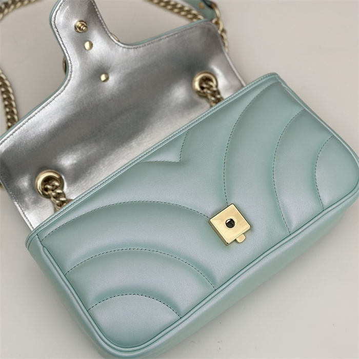 GG Marmont small matelassé shoulder bag-fresh Blue High