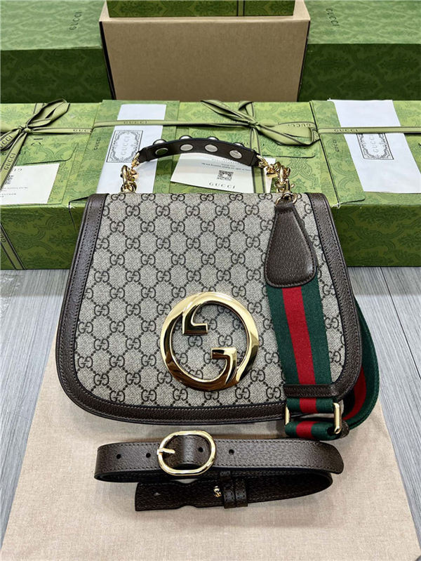 Gucci BLONDIE MEDIUM TOP HANDLE BAG 721172 GG Supreme canvas High