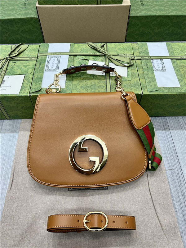 Gucci BLONDIE MEDIUM TOP HANDLE BAG 721172 Leather High