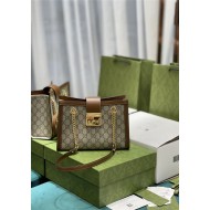 Gucci Padlock GG small shoulder bag 498156 Brown High