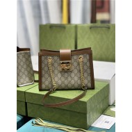 Gucci Padlock GG small shoulder bag 498156 Brown High