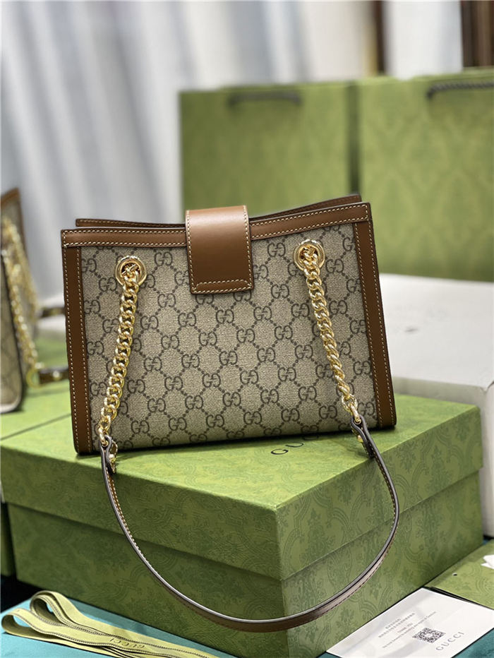 Gucci Padlock GG small shoulder bag 498156 Brown High