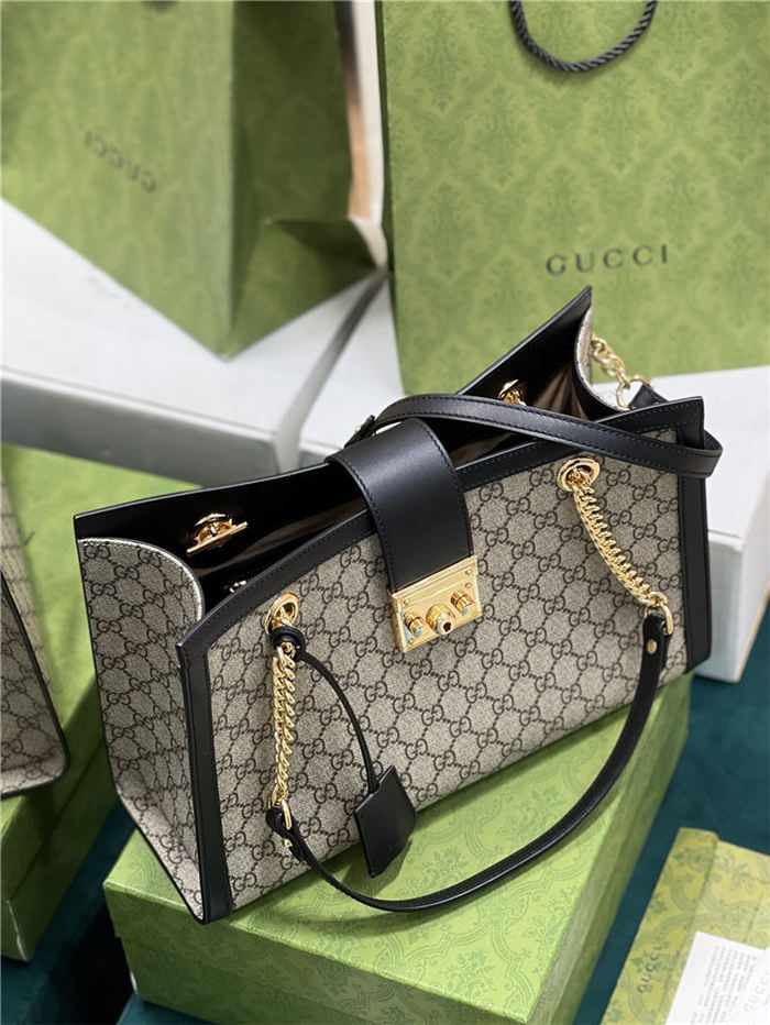 Gucci Padlock GG medium shoulder bag 479197 Black High