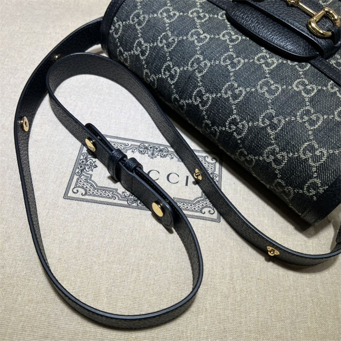 Gucci Horsebit 1955 shoulder bag 602204 Denim high