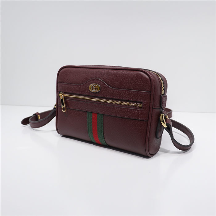 Ophidia GG mini bag 517350 Leather Burgundy High