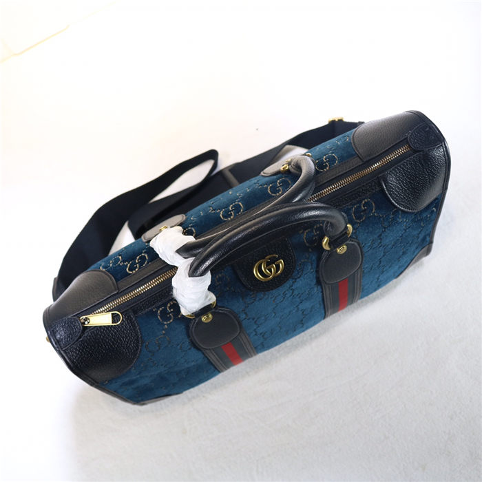 Gucci Soft GG Supreme Duffle Bag 459311 Blue Velvet High