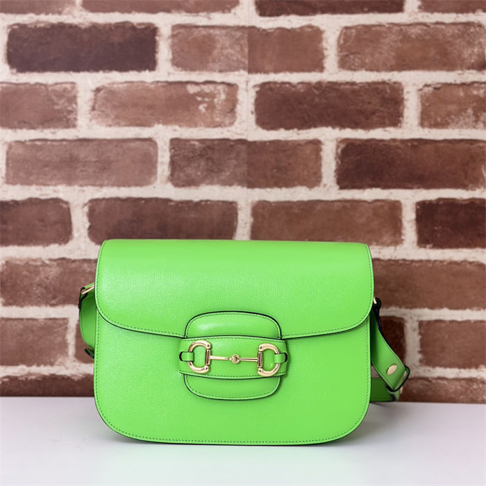 Gucci Horsebit 1955 shoulder bag 602204 Green leather High