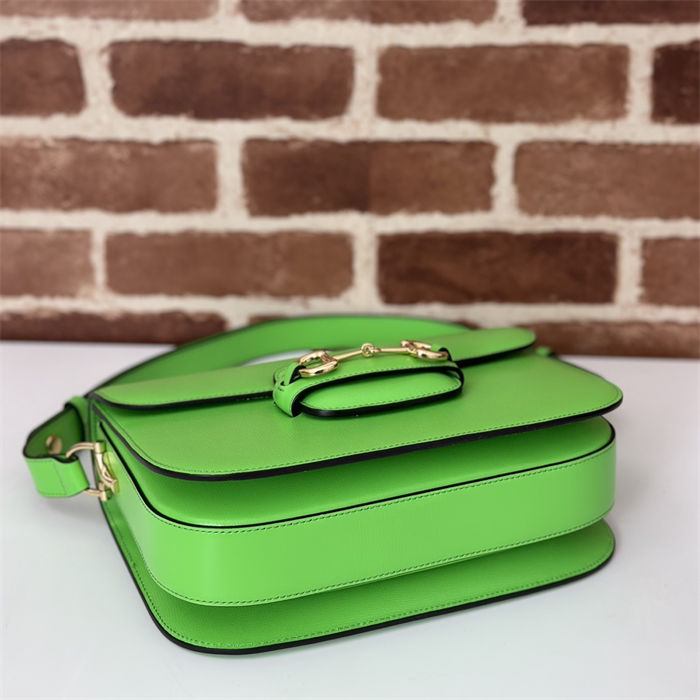 Gucci Horsebit 1955 shoulder bag 602204 Green leather High