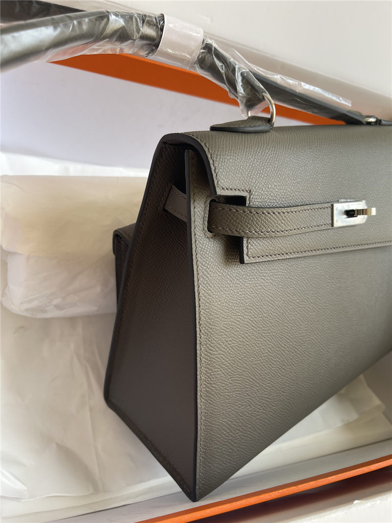 Hermes Kelly Sellier 25 Epsom WAX Grey High