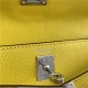 Hermes Kelly Danse 22cm Evercolor WAX Lime Silver Metal High