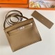 Hermes Kelly Danse 22cm Evercolor WAX Weimer Beige Silver Metal High