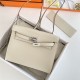 Hermes Kelly Danse 22cm Evercolor WAX Craie Silver Metal High