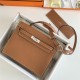 Hermes Kelly Danse 22cm Evercolor WAX Gold Silver Metal High