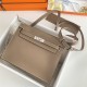 Hermes Kelly Danse 22cm Evercolor WAX Etoupe Silver Metal High