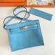 Hermes Kelly Danse 22cm Evercolor WAX Blue du Nord Gold Metal High