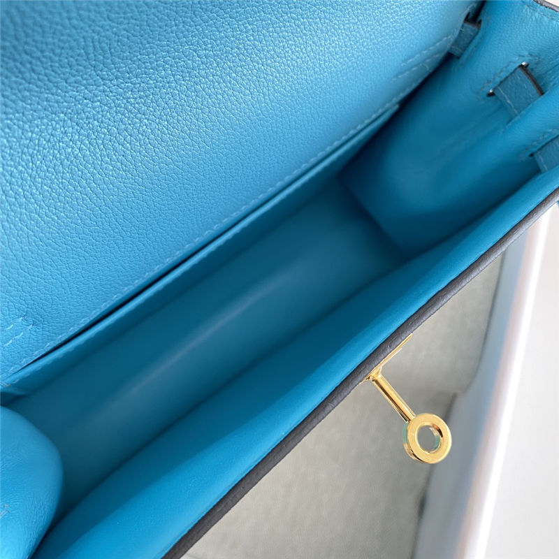 Hermes Kelly Danse 22cm Evercolor WAX Blue du Nord Gold Metal High