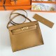 Hermes Kelly Danse 22cm Evercolor WAX Sesame Gold Metal High