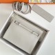 Hermes Kelly Danse 22cm Evercolor WAX Pearl Gray Silver Metal High