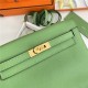 Hermes Kelly Danse 22cm Evercolor WAX Vert Criquet Gold Metal High